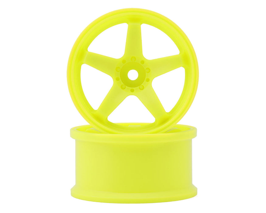 Topline N Model V3 High Traction Drift Wheels (Yellow) (2) (5mm Offset)