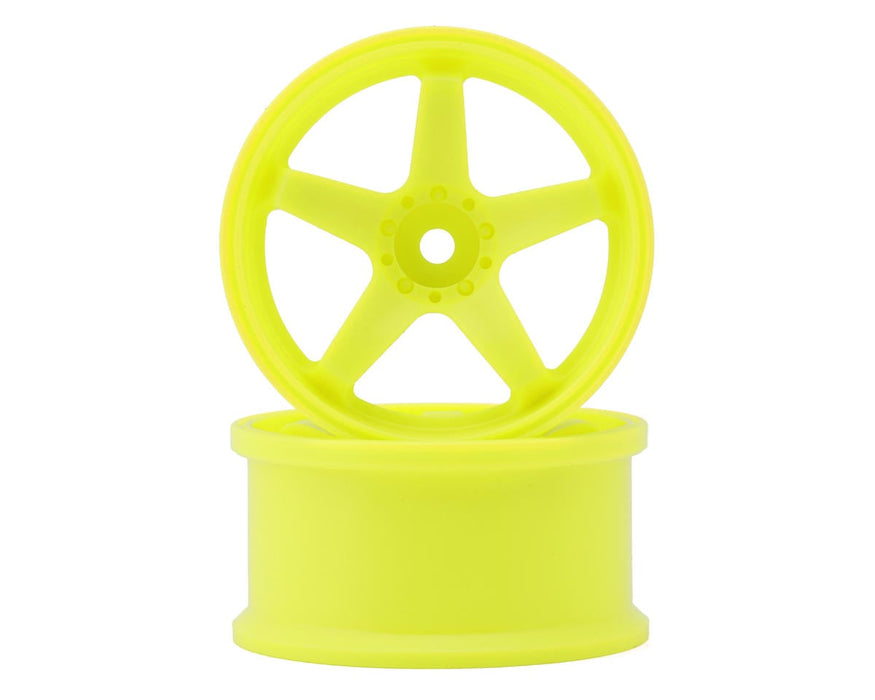 Topline N Model V3 High Traction Drift Wheels (Yellow) (2) (7mm Offset)