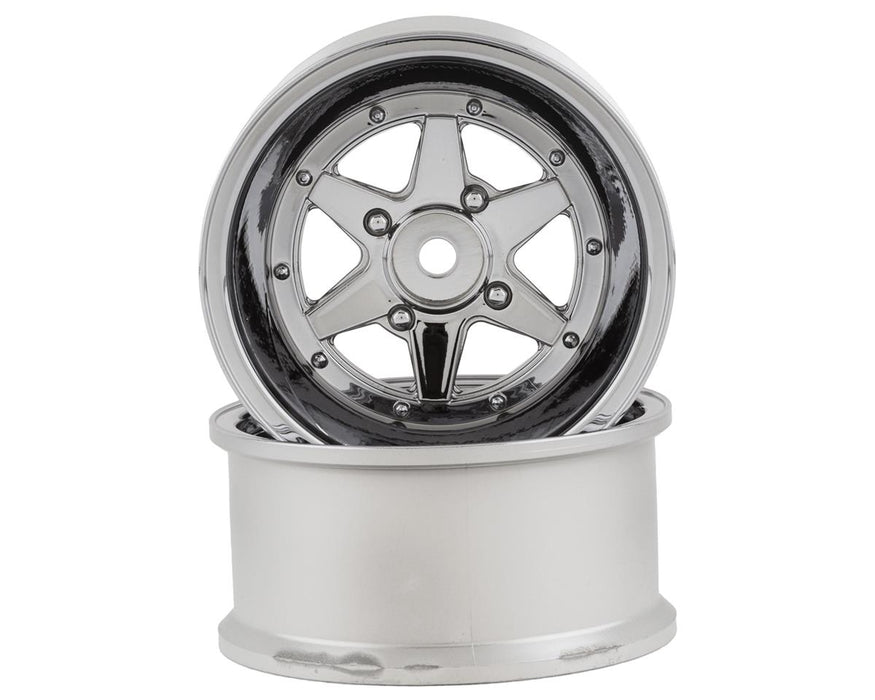 Topline Long Champ XR-4 Drift Wheels (Chrome) (2) (8mm Offset)