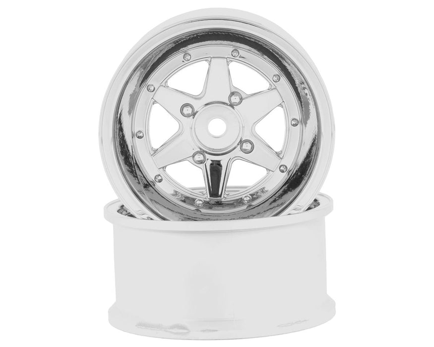 Topline Long Champ XR-4 Drift Wheels (Matte Silver) (2) (8mm Offset)