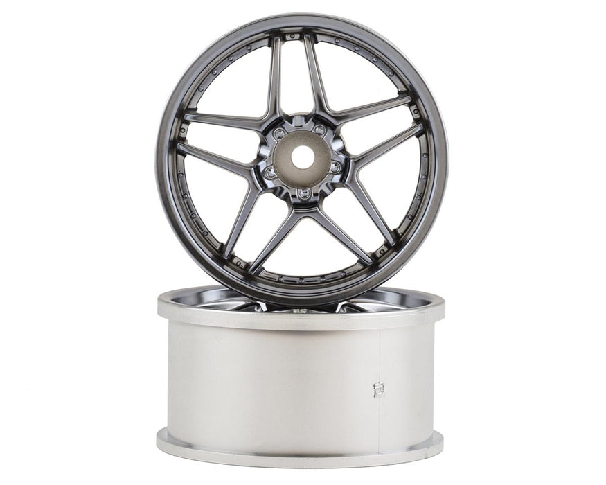 Topline Blitz BRW03 5-Split Spoke Drift Wheels (Black Chrome) (2) (8mm Offset)