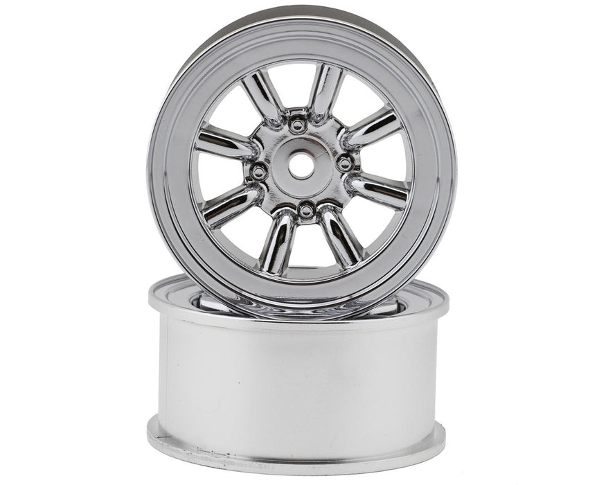 Topline RS Watanabe 1/10 Drift Wheels (Chrome) (2) (2mm Offset)