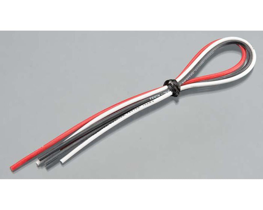 Tekin 16awg Silicon Power Wire 3pcs 12  Red/Blk/White
