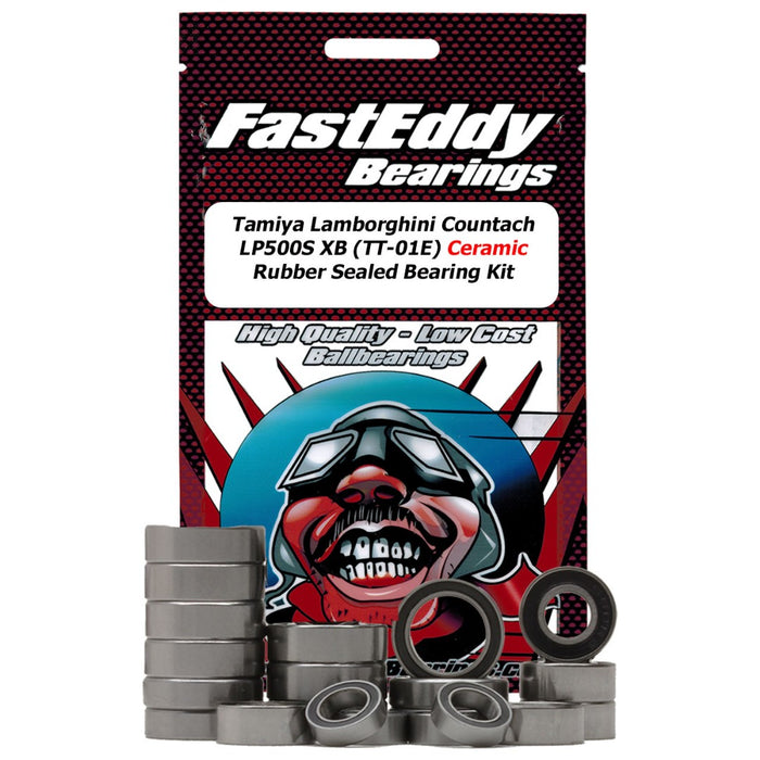 Fast Eddy Tamiya Countach LP500S XB (TT-01E) Ceram Rubbr Sld Kit