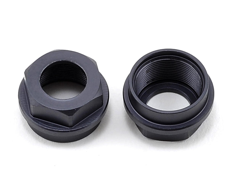 Tekno RC Aluminum Shock Cartridge Cap Set (Gun Metal) (2)