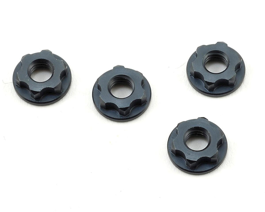 Tekno RC 7mm Serrated Wheel Nuts (Gun Metal) (4)