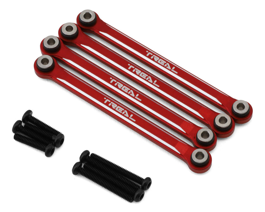 Treal Hobby FCX24 Aluminum Lower Links Set (Red)