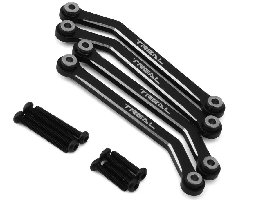 Treal Hobby FCX24 Aluminum High Clearance Lower Links Set (Black)