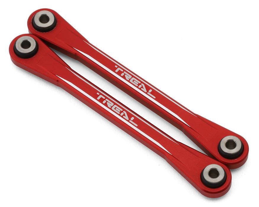 Treal Hobby Losi Hammer Rey U4 Aluminum Front Upper Link Set (Red) (2)