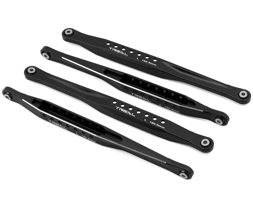 Treal Hobby Losi LMT Aluminum Trailing Arms (Black) (4) (160.5mm)