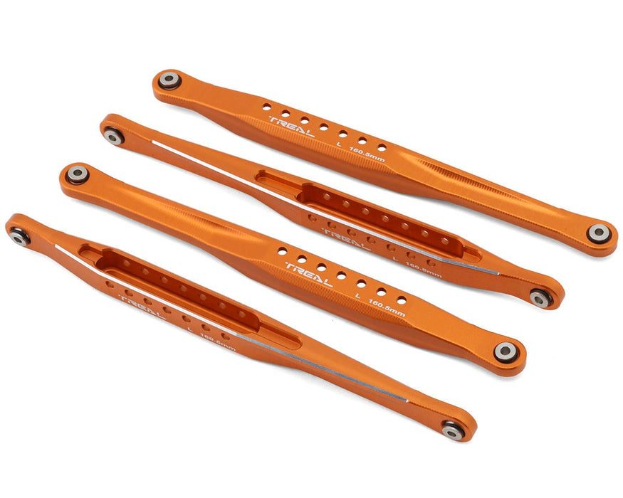Treal Hobby Losi LMT Aluminum Trailing Arms (Orange) (4) (160.5mm)