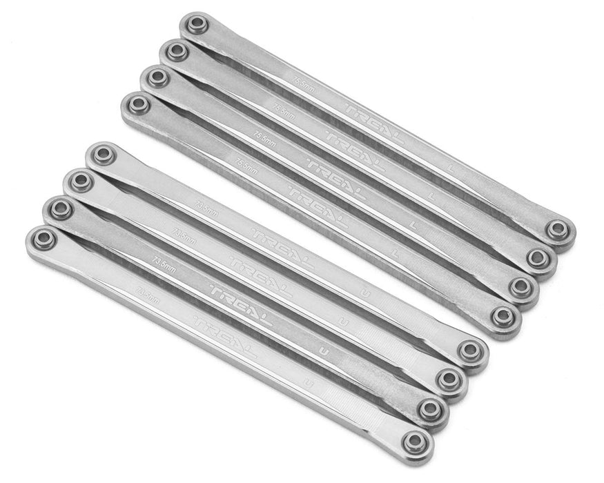 Treal Hobby Losi Mini LMT Extended CNC-Aluminum Suspension Links Set (Silver)