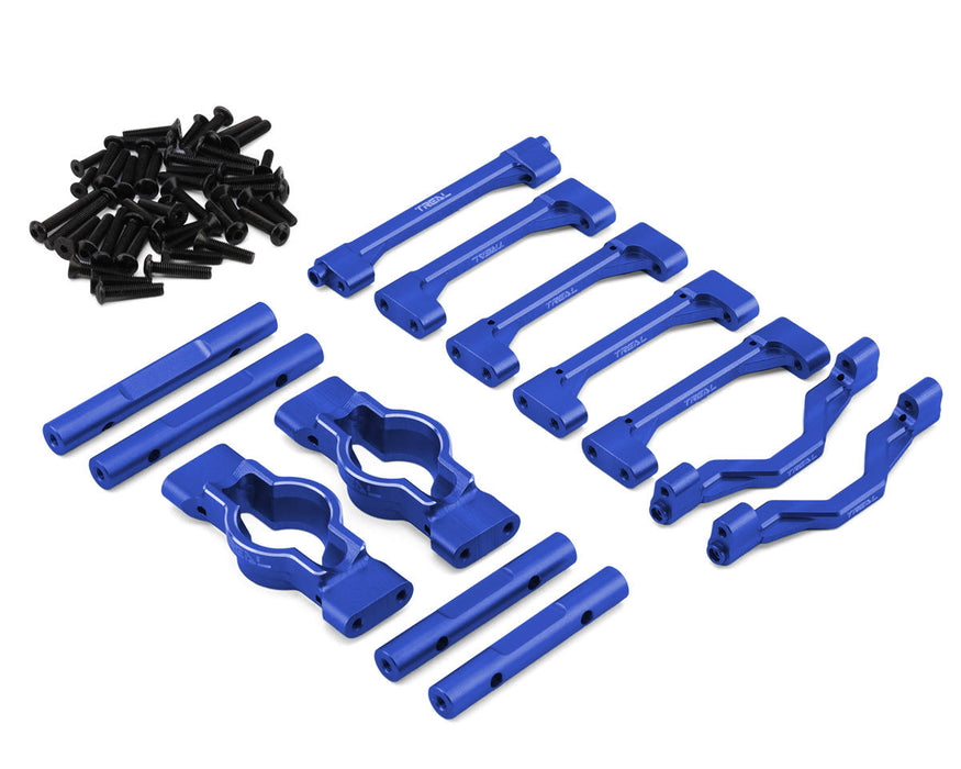 Treal Hobby Losi LMT 2.0 7075 Aluminum Crossbar Chassis Brace Set (Blue)