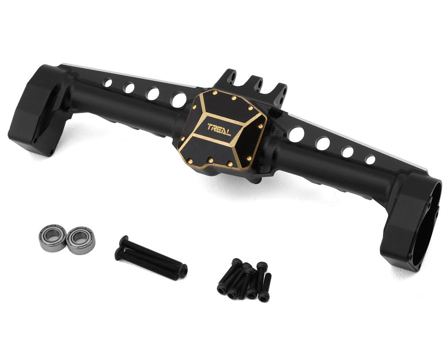 Treal Hobby SCX10 III Aluminum Rear Portal Axle w/Brass Differential Cover