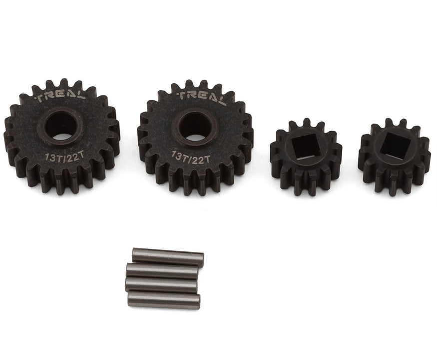 Treal Hobby Axial SCX10 III/Capra Steel Overdrive Portal Gear Set (13T/22T)