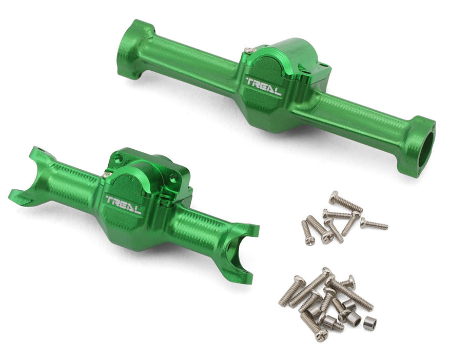 Treal Hobby Axial SCX30 7075 Aluminum Front & Rear Axle Housings Set (Green)