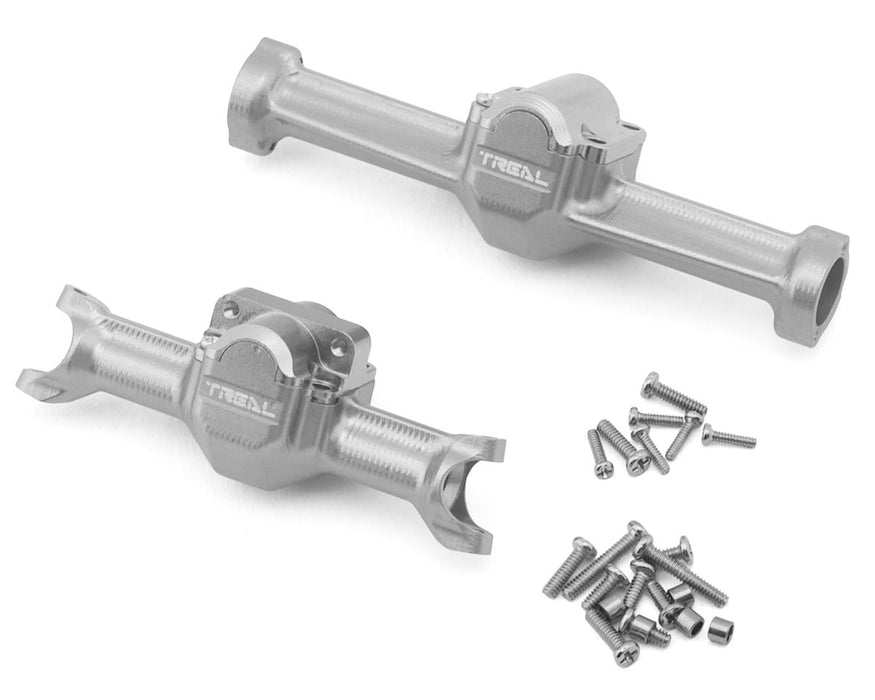Treal Hobby Axial SCX30 7075 Aluminum Front & Rear Axle Housings Set (Silver)