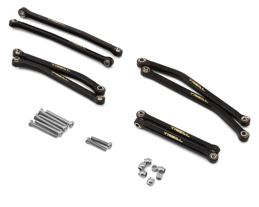 Treal Hobby Axial SCX30 Brass High Clearance Suspension Links Set (Black)