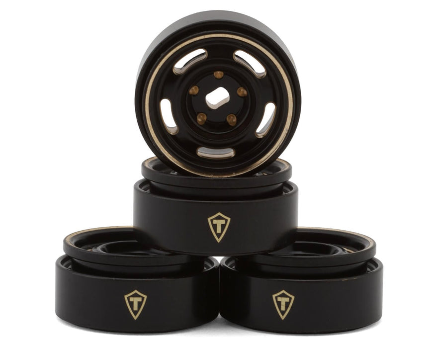 Treal Hobby 0.7" 5-Slot Brass Micro Rock Crawler Beadlock Wheels
