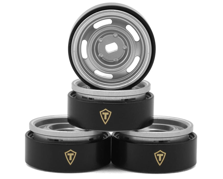 Treal Hobby 0.7" 5-Slot Aluminum Micro Rock Crawler Beadlock Wheels