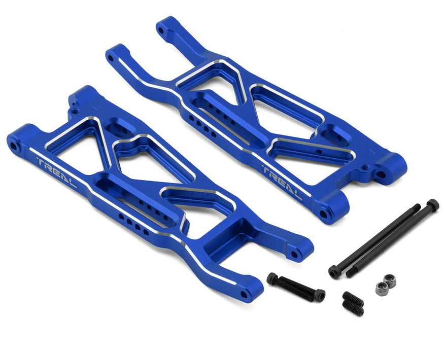 Treal Hobby Aluminum Front Suspension Arms for Traxxas Sledge (Blue) (2)