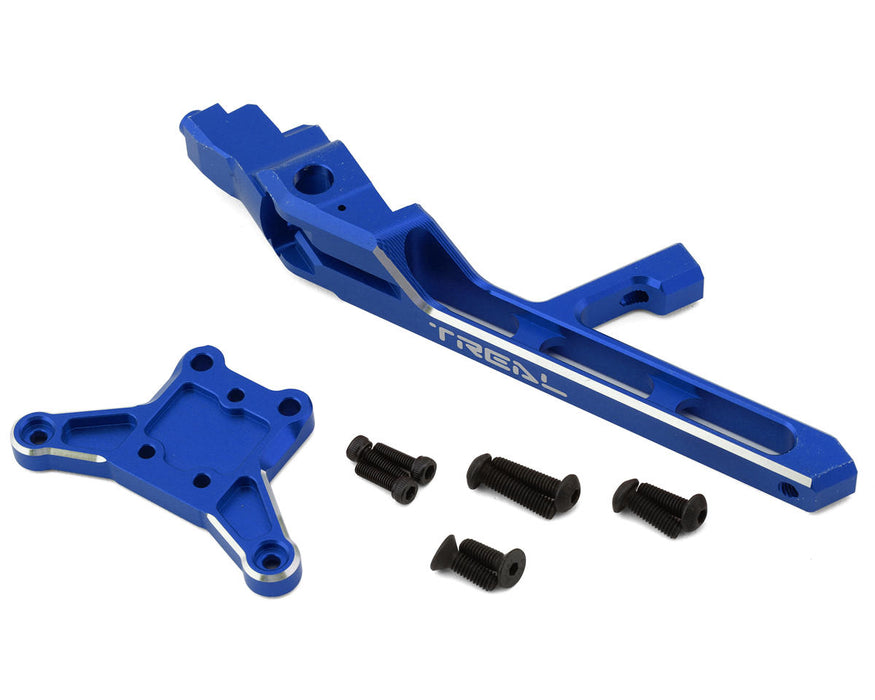 Treal Hobby Aluminum Front Chassis Brace & Towers Set for Traxxas Sledge (Blue)