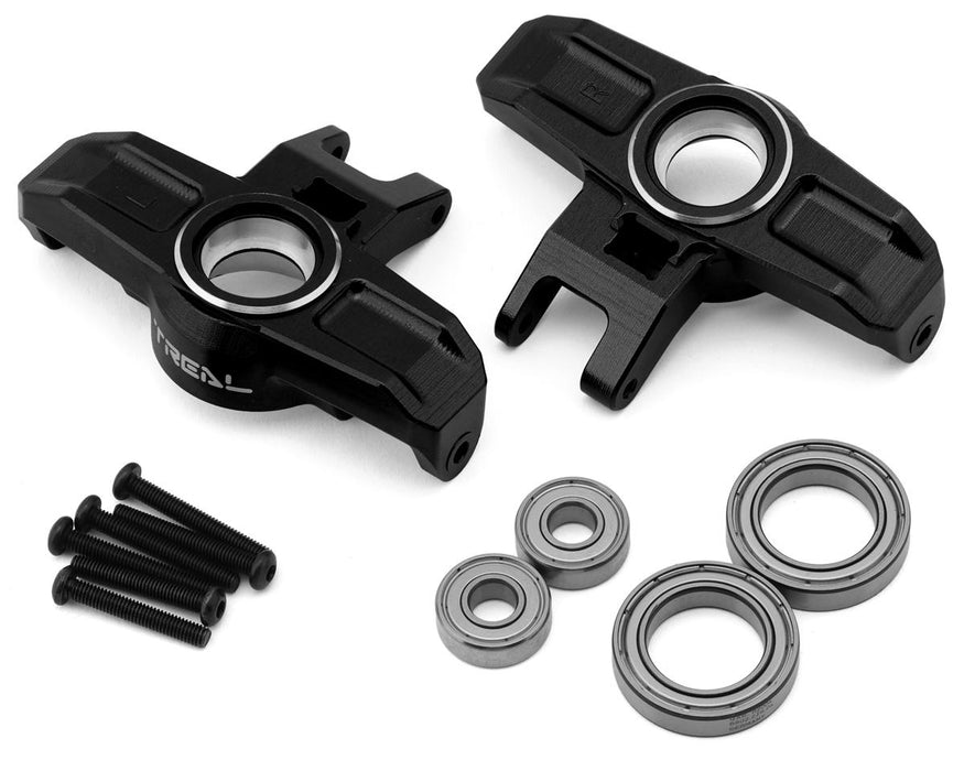 Treal Hobby Aluminum Front Steering Knuckles for Traxxas® UDR® (Black) (2)