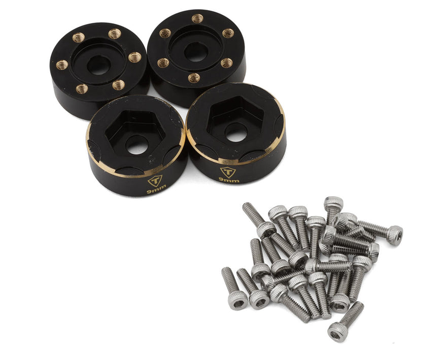 Treal Hobby 2.2" Brass Bead-Lock Wide Wheel Hub Weights (9mm) (4) (20g ea)