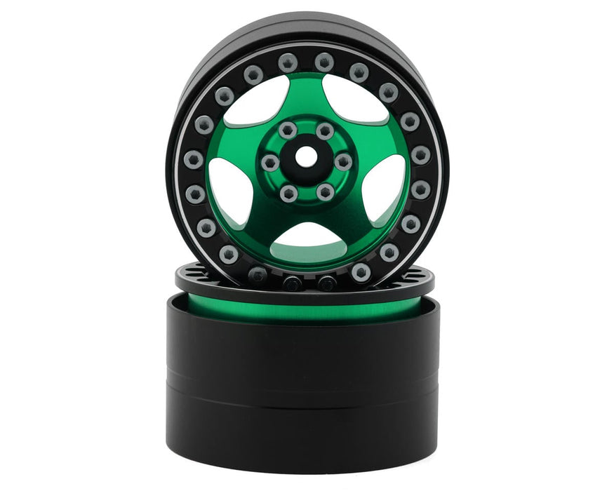 Treal Hobby Type C 2.2" 5-Spoke Aluminum 1/10 Rock Crawler Beadlock Wheels
