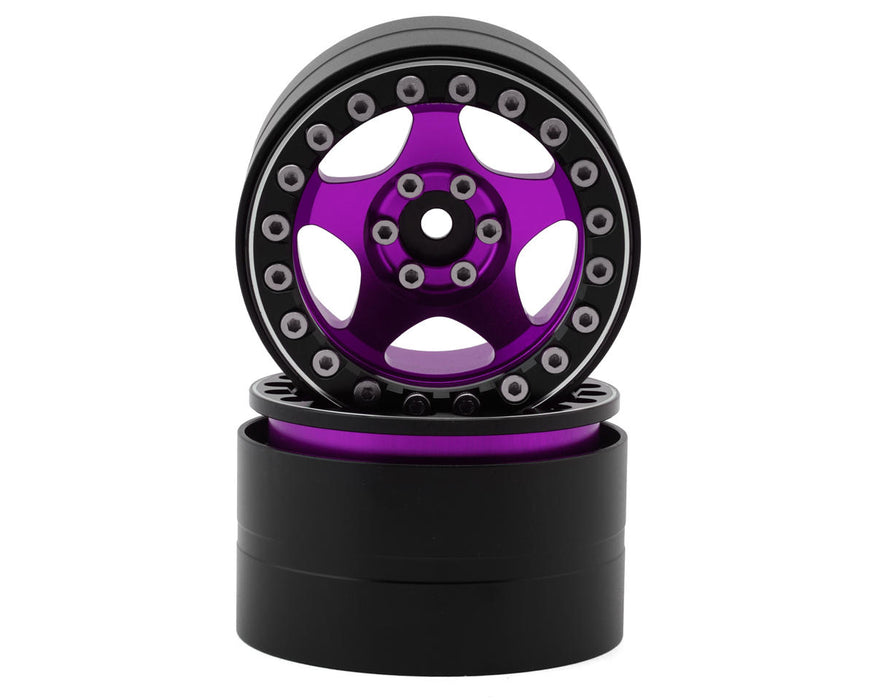 Treal Hobby Type C 2.2" 5-Spoke Aluminum 1/10 Rock Crawler Beadlock Wheels