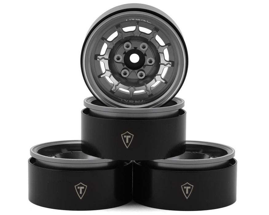 Treal Hobby 1.9" Type-M Aluminum Crawler Beadlock Wheels (Titanium)