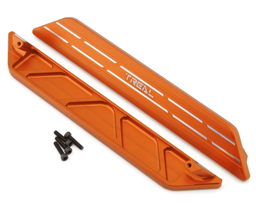 Treal Hobby Aluminum Side Rail Step Plates for Traxxas XRT (Orange) (2)
