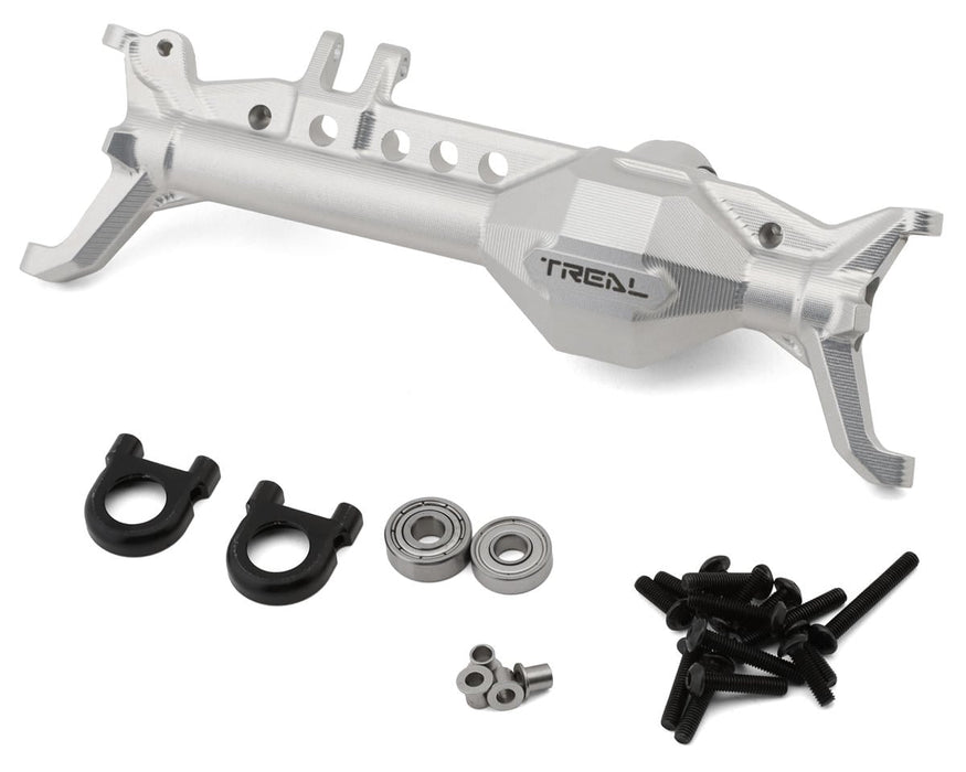 Treal Hobby Vanquish VRD/VS4-10 7075 Aluminum Front Portal Axle Housing (Silver)
