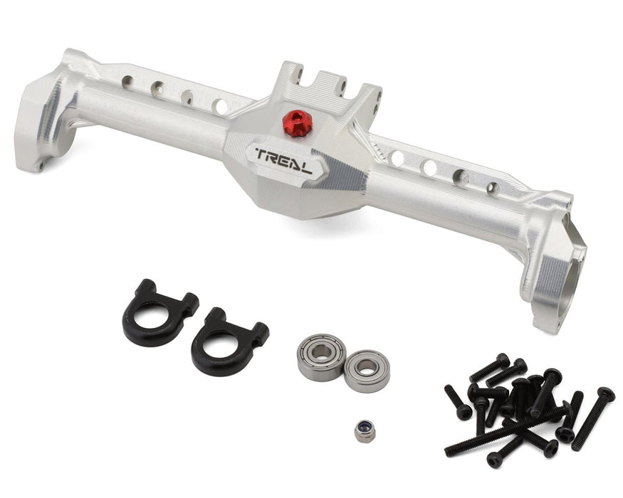Treal Hobby Vanquish VRD/VS4-10 7075 Aluminum Rear Portal Axle Housing (Silver)
