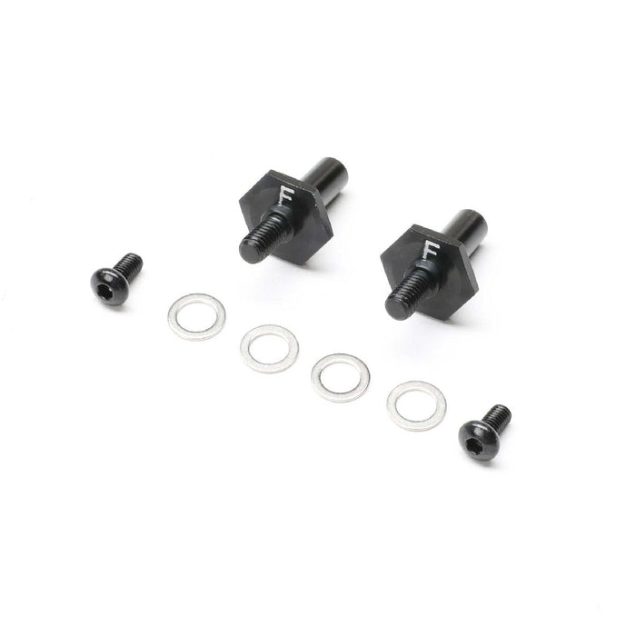 TLR Front Axle Set, Aluminum, Black, 12mm: 22S Sprint