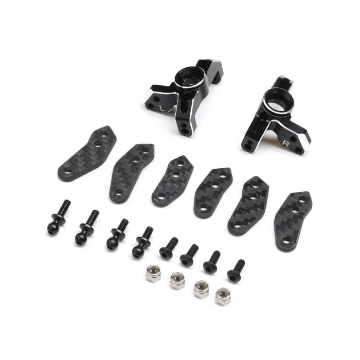 TLR Spindle Set, Aluminum, Black: 22S Sprint