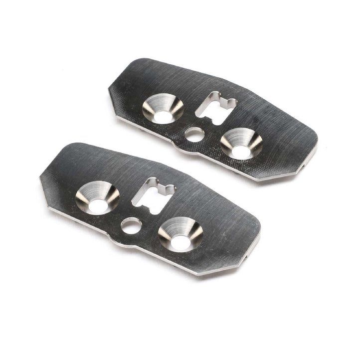 TLR Skid Plate, Adjustable Chassis, +2, Titanium (2): 8X 2.0