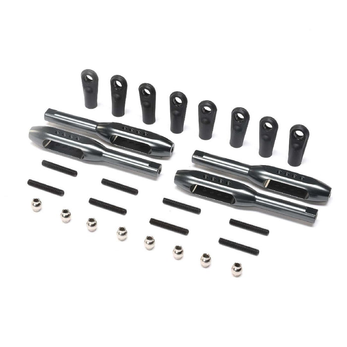 TLR LwrShck Mount 4-Link BarSet, 13.5 (4): LMT, TTLMT