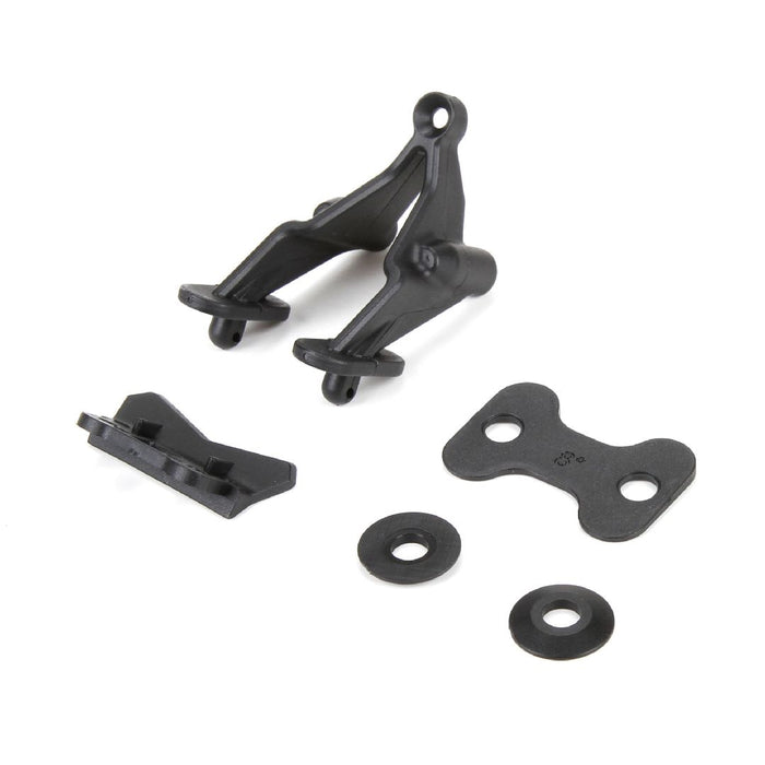 TLR Wing Stay Set, Rear Bumper: 22 3.0