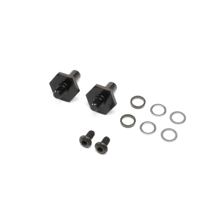 TLR Front Axle, Aluminum, Black, 12mm (2): 22
