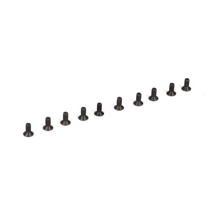 TLR Flat Head Screws, M2.5 x 6mm (10)