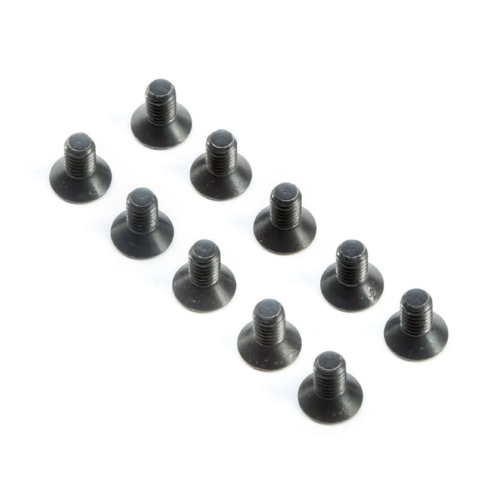TLR Flat Head Screws, M4x8mm (10)