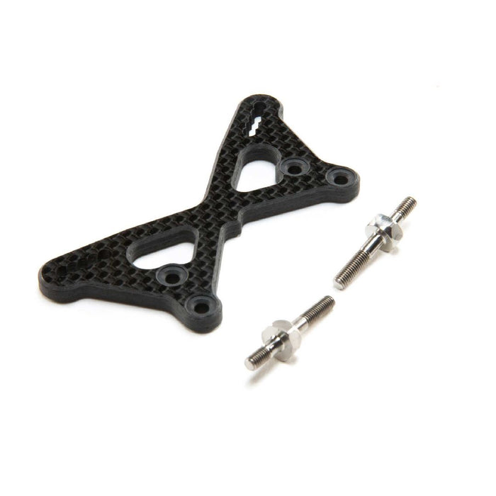 TLR Carbon Front Tower +2mm w/Ti Standoffs: 22 5.0