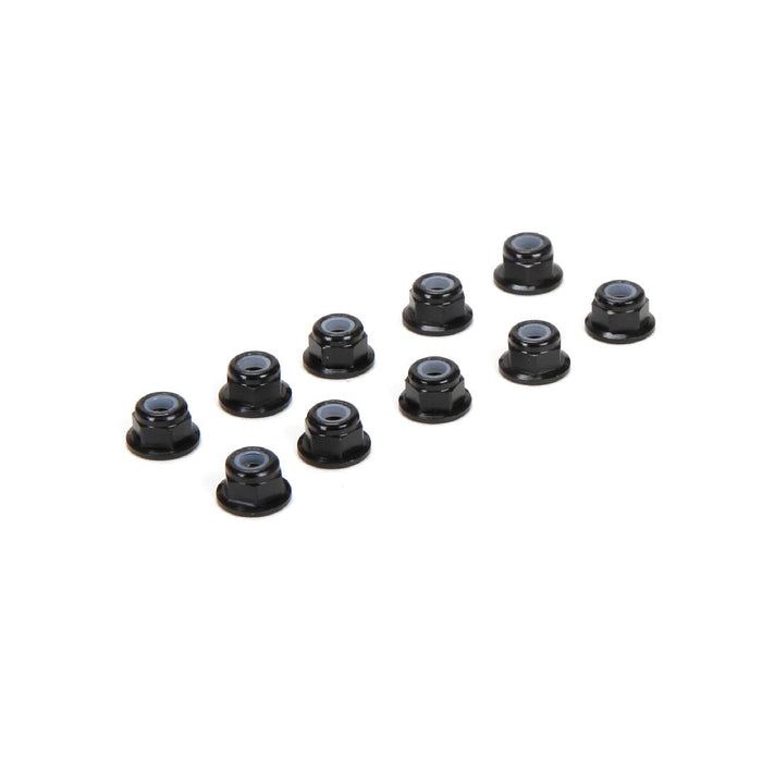TLR M3 Flanged Aluminum Lock Nuts, Black (10)