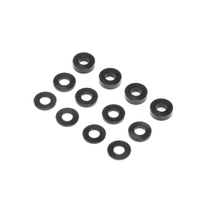 TLR M3 x 6.5mm Aluminum Washer Set, Black (4ea)