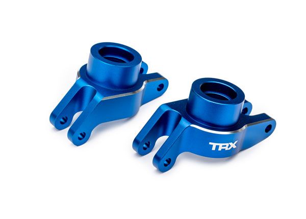 Traxxas Carriers, stub axle (blue-anodized 6061-T6 aluminum) (rear) (left & right)