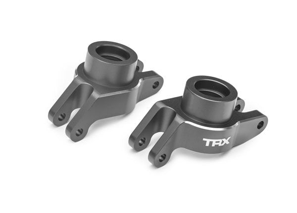 Traxxas Carriers, stub axle (gray-anodized 6061-T6 aluminum) (rear) (left & right)