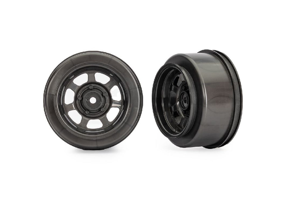 Traxxas Dirt Oval Gray Front Wheels (2)