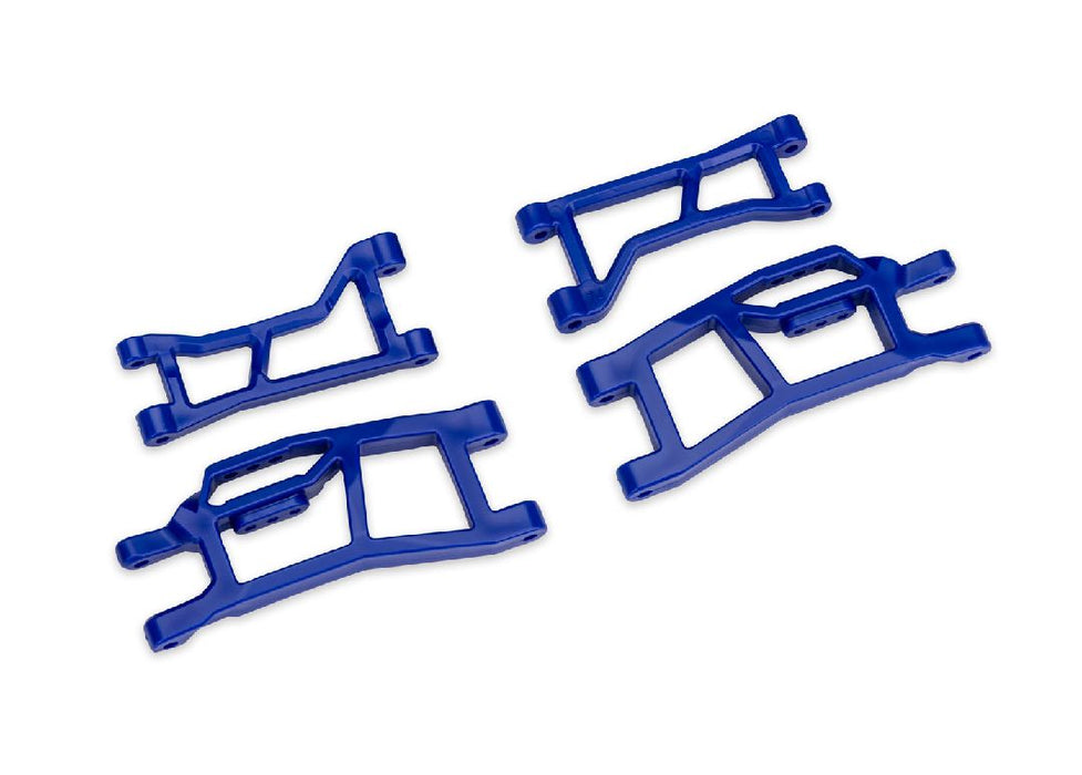 Traxxas Suspension arms, front (upper (2) lower (2)), blue
