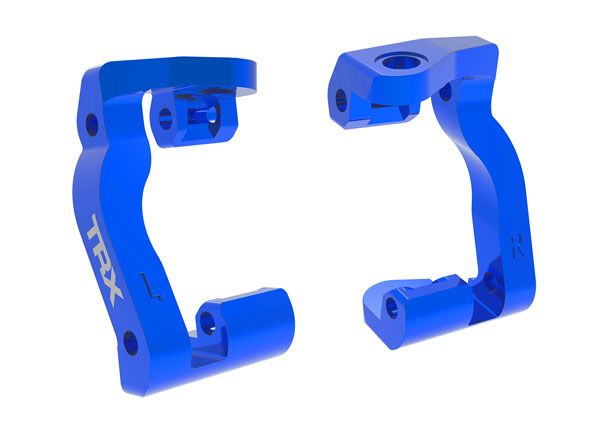 Traxxas Caster blocks (c-hubs), 6061-T6 aluminum (blue-anodized) (left & right)